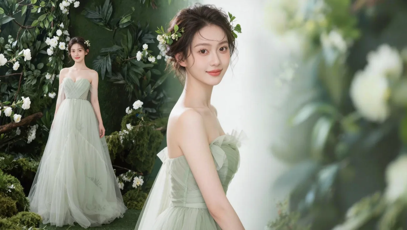 ps修图插件处理婚纱光影对比