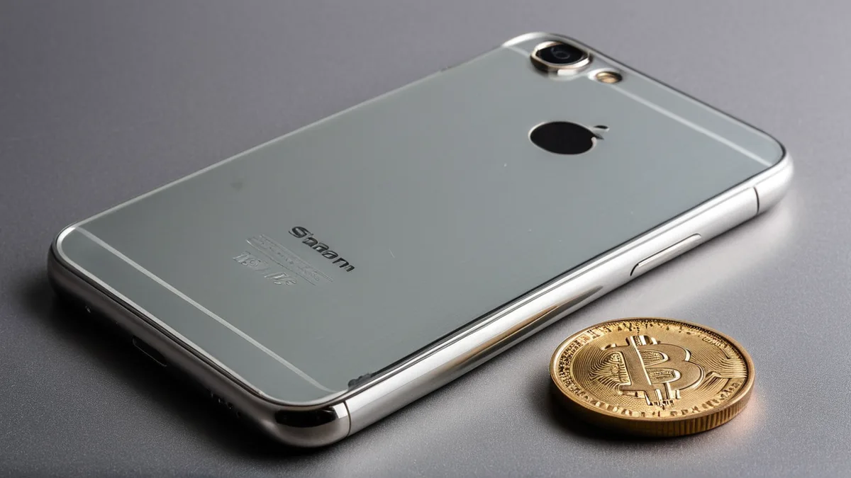 二手iPhone后盖在侧光下露出浅划痕的商品细节图