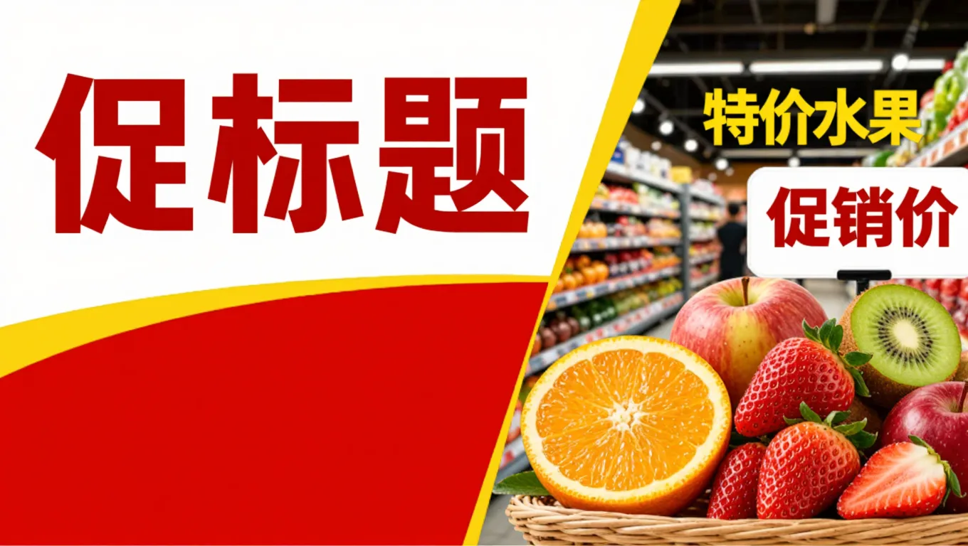 网页版海报设计工具超市促销对比