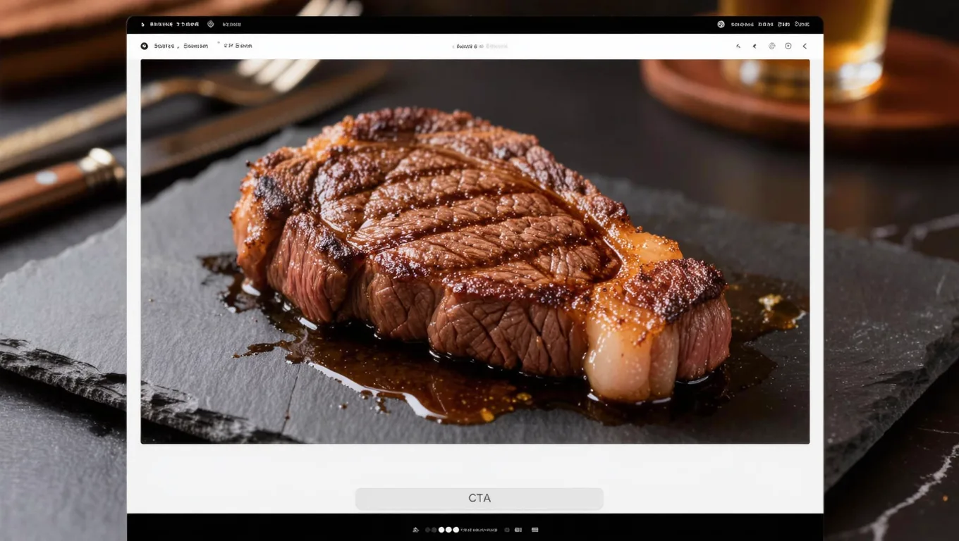 高清牛排特写展示肉汁质感