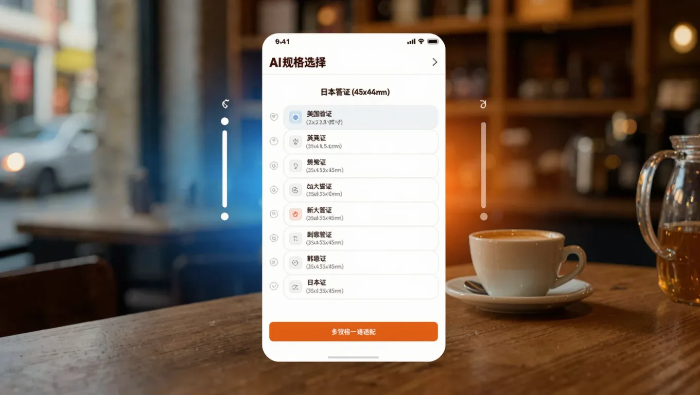 图叮AI选择日本签证照片规格