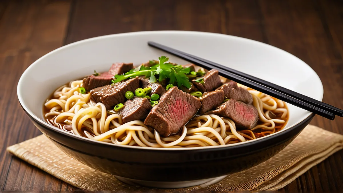分量真实的牛肉面菜品图，没有过度修饰
