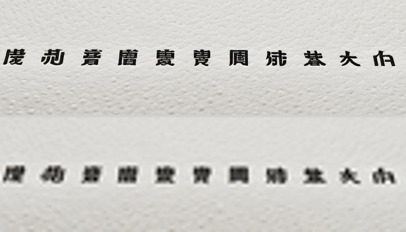 同一排伪汉字：上排原尺寸，下排缩小后黏成墨块