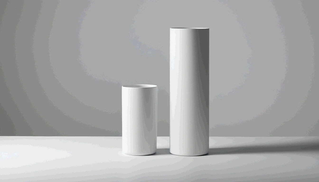 白瓶产品图的柔光渐变背景裂成阶梯状色带