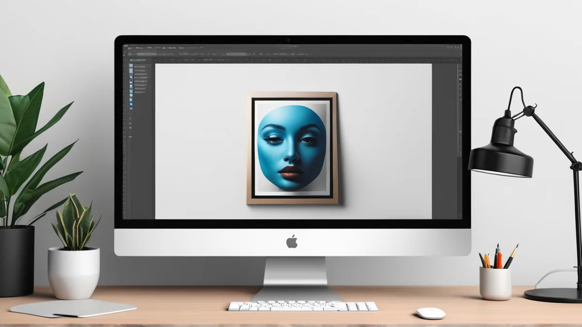 图叮 AI 插件在 Photoshop 里用文生图生成一张水彩风格插画，画布上正显示生成结果