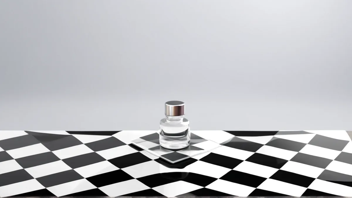 抠图前后透明背景 PNG 的棋盘格底示意
