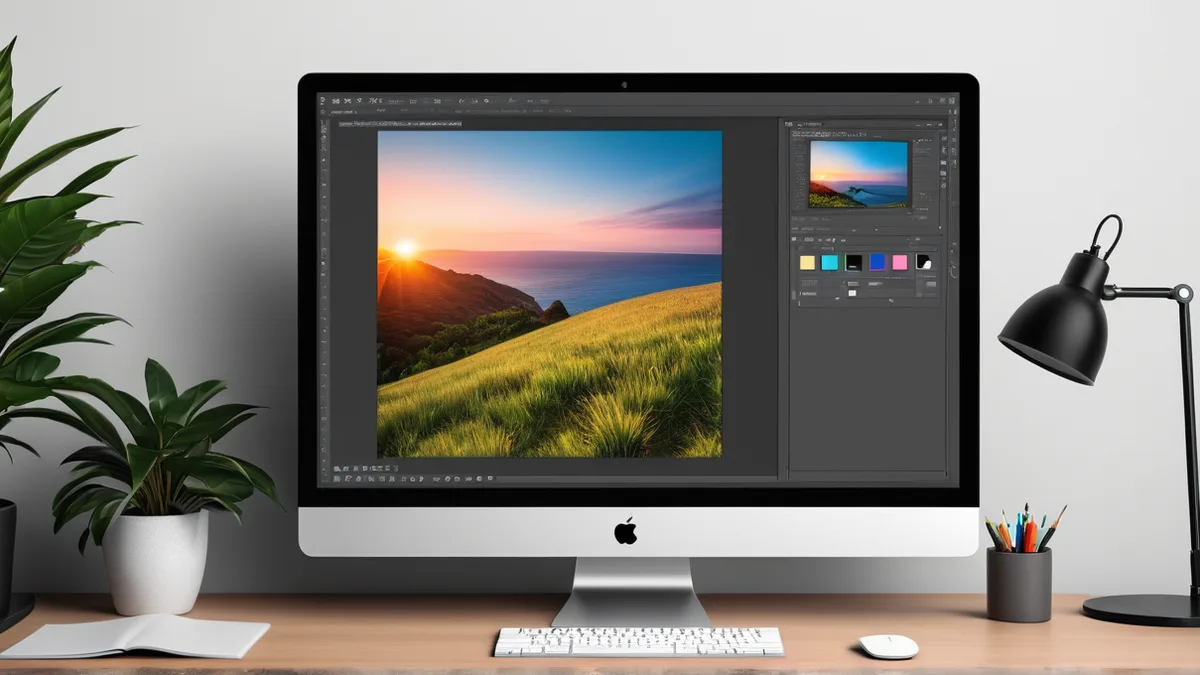 Photoshop 界面右侧停靠着图叮 AI 插件面板，正在用文生图生成一张图片，画布干净整洁