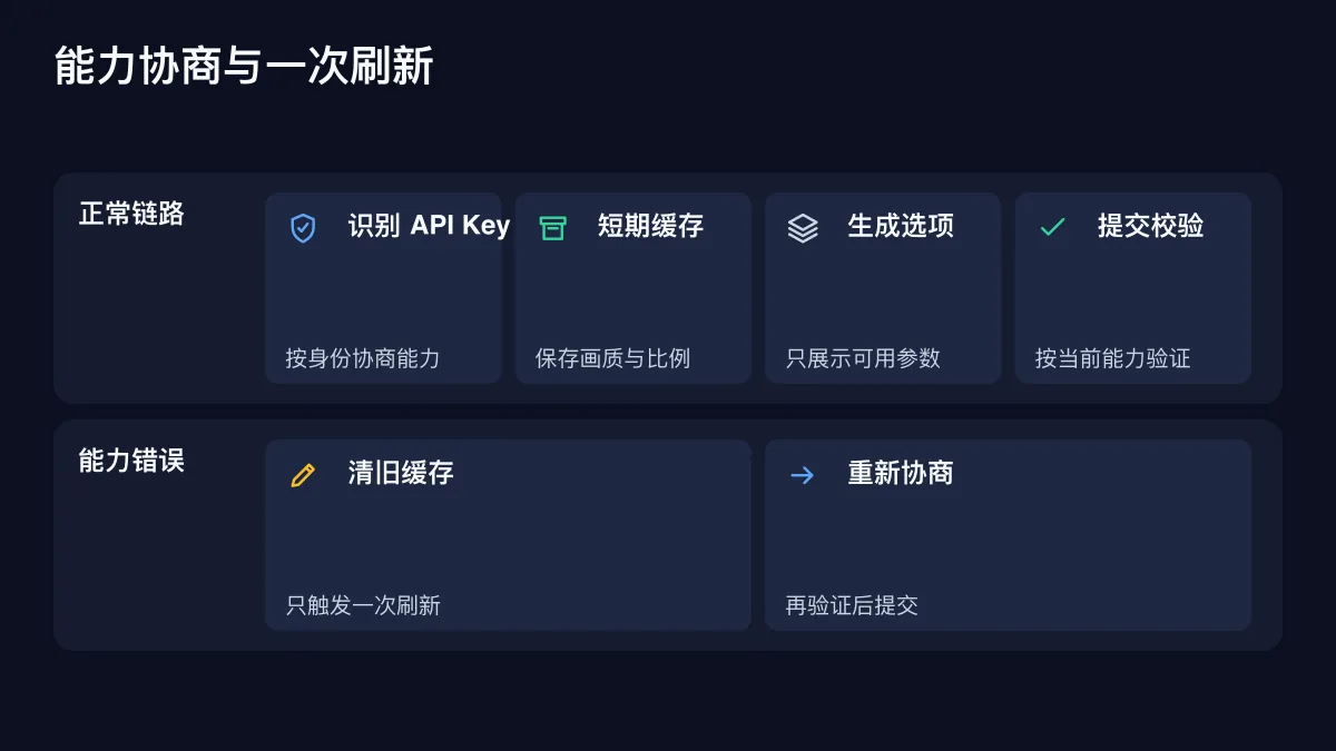 能力协商与一次刷新的确定性技术图