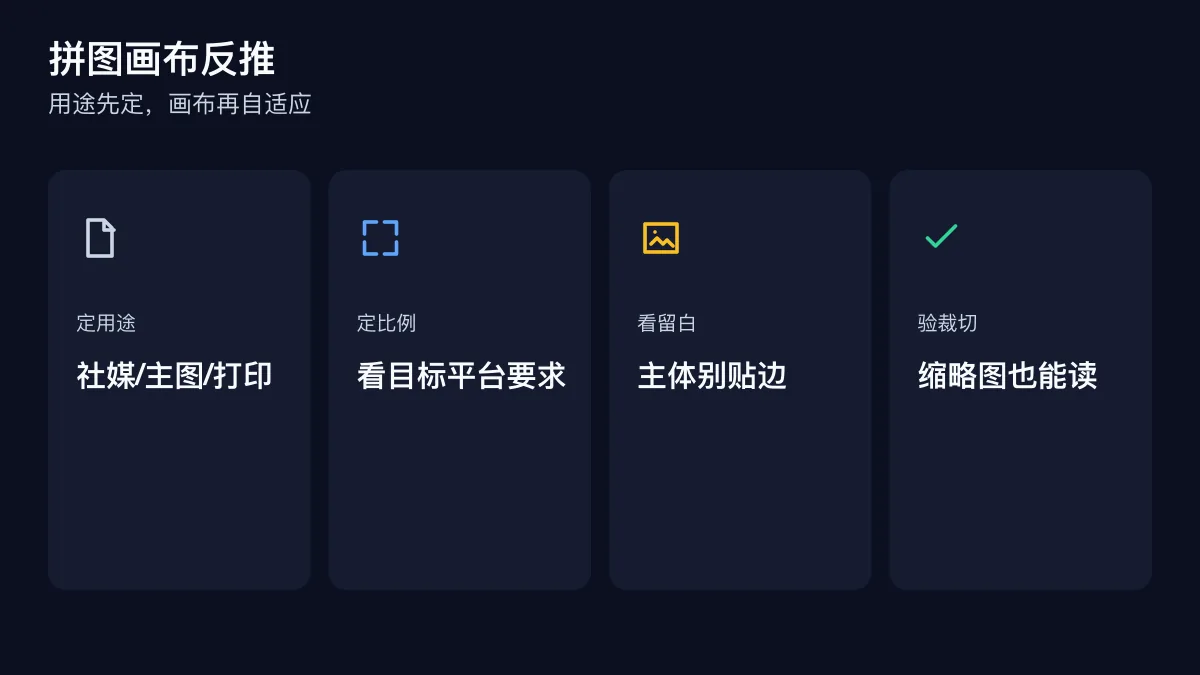 拼图画布反推的四步检查图
