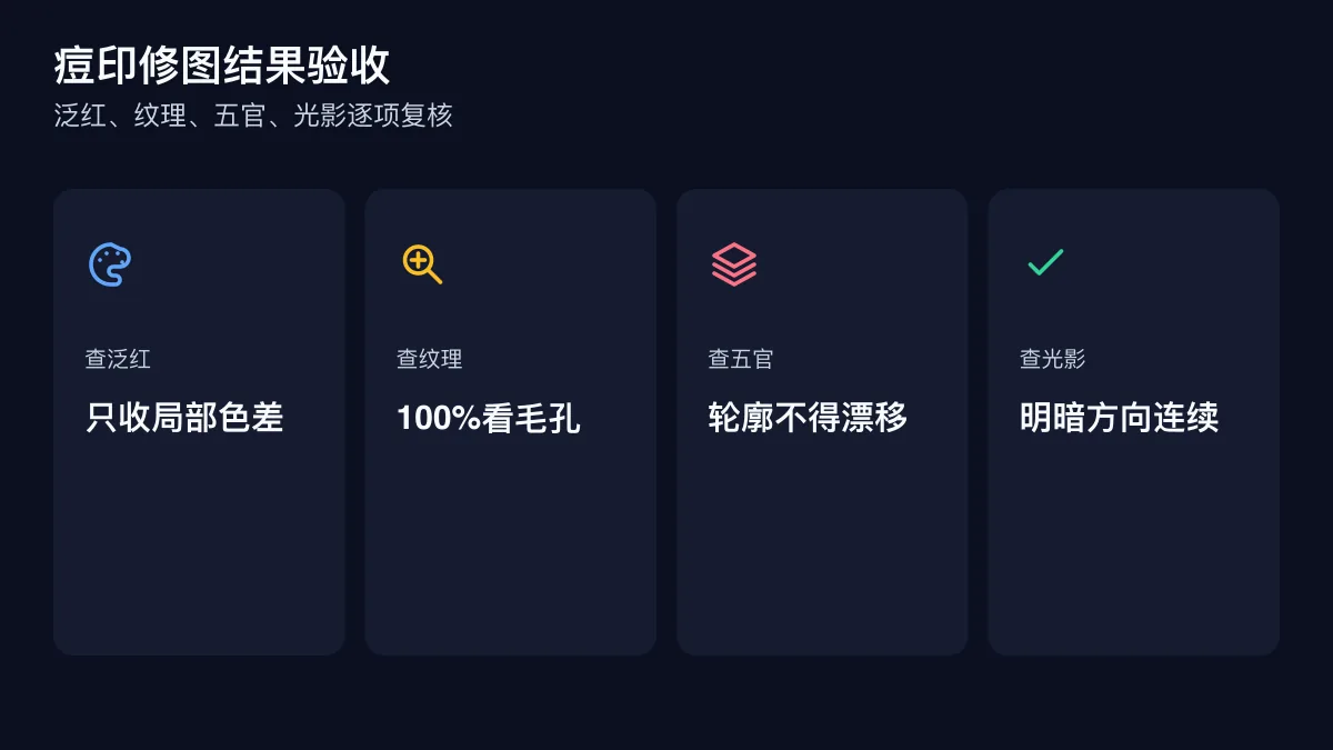 痘印修图四项验收图