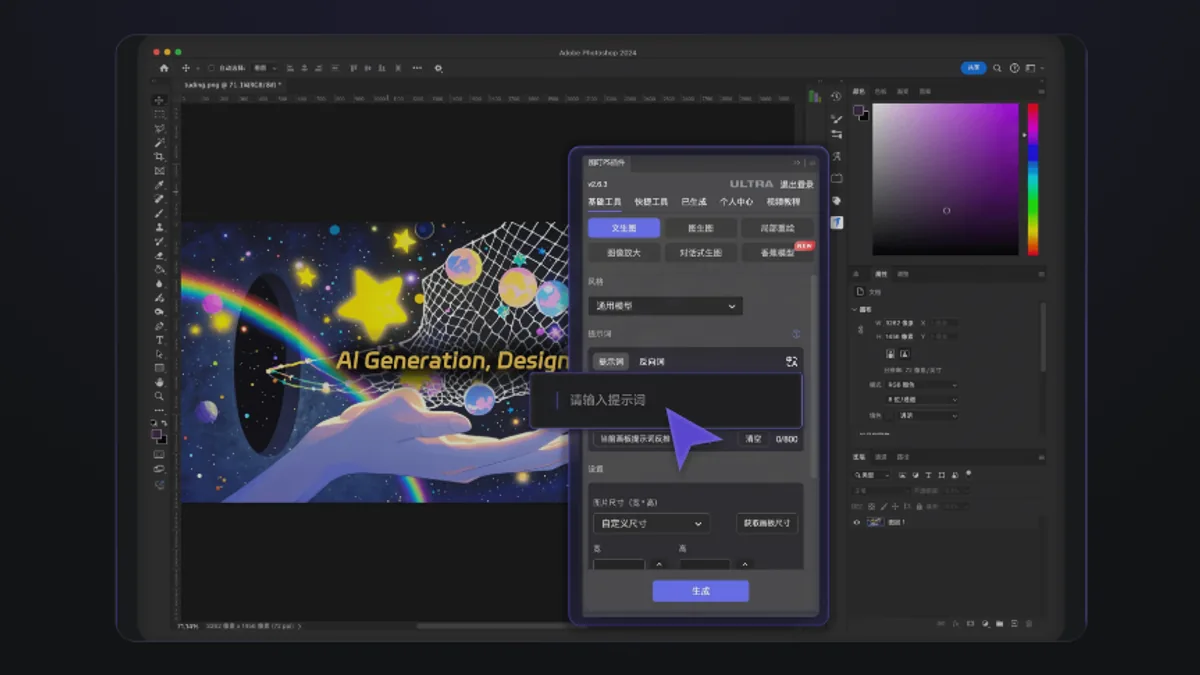 图叮官网公开展示的 Photoshop 插件界面